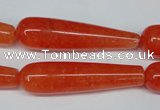 CCN2880 15.5 inches 10*40mm teardrop candy jade beads