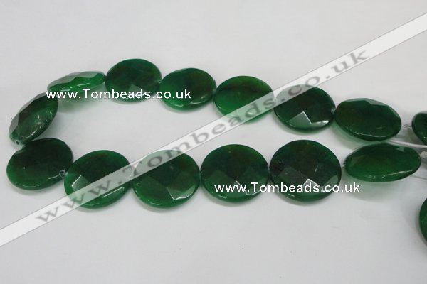 CCN289 15.5 inches 30mm faceted coin candy jade beads wholesale