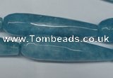 CCN2893 15.5 inches 10*40mm faceted teardrop candy jade beads