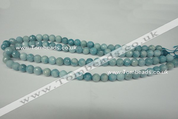 CCN2932 15.5 inches 8mm faceted round candy jade beads