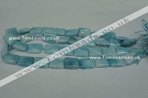 CCN2941 15.5 inches 15*20mm rectangle candy jade beads wholesale