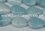 CCN2946 15.5 inches 15*20mm flat teardrop candy jade beads