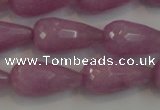 CCN3000 15.5 inches 9*22mm faceted teardrop candy jade beads