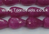 CCN3001 15.5 inches 10*15mm faceted teardrop candy jade beads