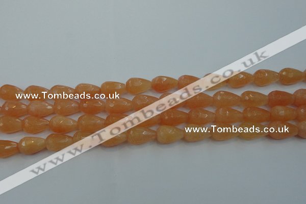 CCN3005 15.5 inches 10*15mm faceted teardrop candy jade beads