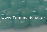 CCN3008 15.5 inches 10*15mm faceted teardrop candy jade beads