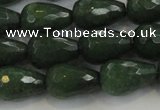 CCN3011 15.5 inches 10*15mm faceted teardrop candy jade beads