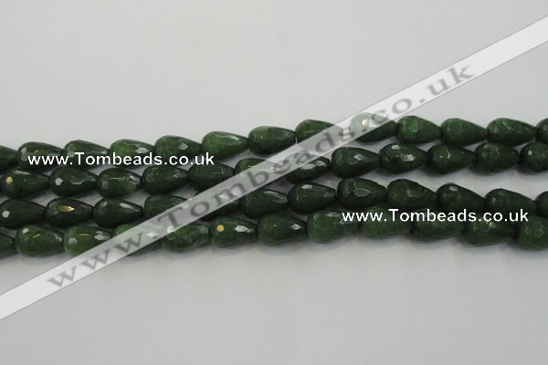 CCN3011 15.5 inches 10*15mm faceted teardrop candy jade beads