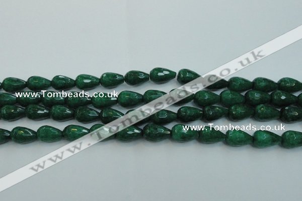 CCN3012 15.5 inches 10*15mm faceted teardrop candy jade beads