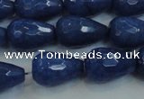 CCN3014 15.5 inches 10*15mm faceted teardrop candy jade beads