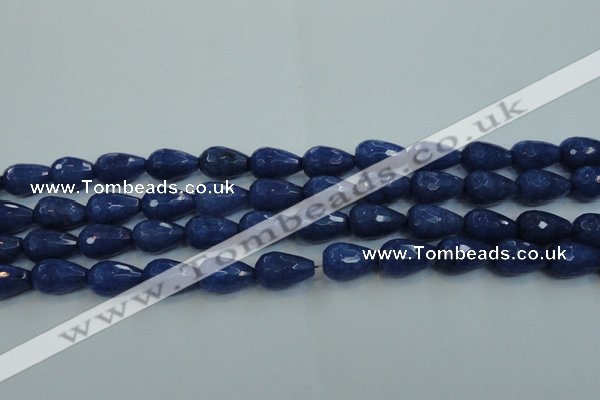 CCN3014 15.5 inches 10*15mm faceted teardrop candy jade beads