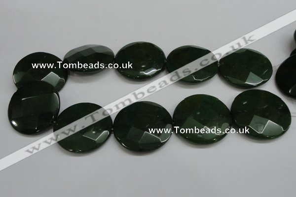 CCN321 15.5 inches 40mm faceted coin candy jade beads wholesale