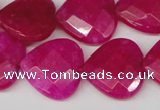 CCN358 15.5 inches 20*20mm faceted heart candy jade beads