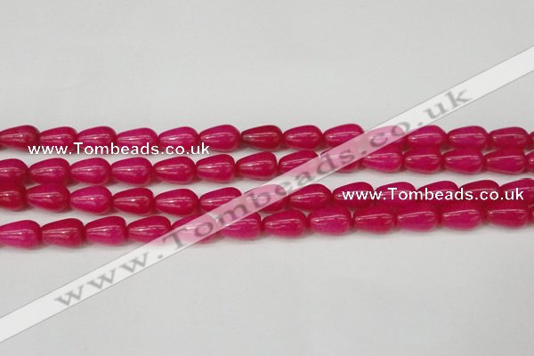 CCN3752 15.5 inches 8*12mm teardrop candy jade beads wholesale