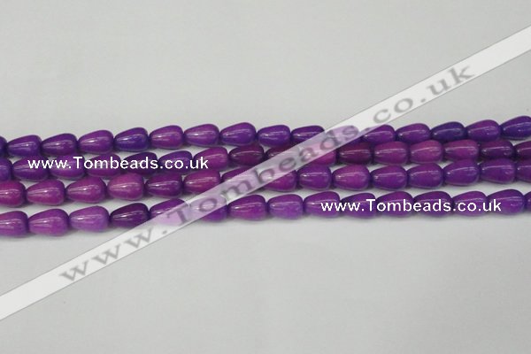 CCN3754 15.5 inches 8*12mm teardrop candy jade beads wholesale