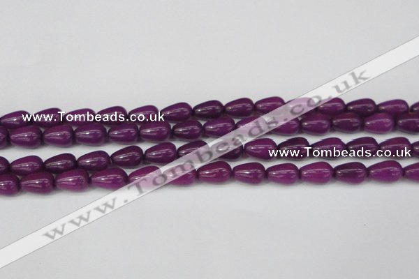 CCN3755 15.5 inches 8*12mm teardrop candy jade beads wholesale