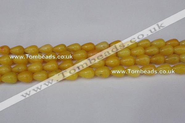 CCN3760 15.5 inches 10*14mm teardrop candy jade beads wholesale