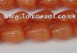 CCN3761 15.5 inches 10*14mm teardrop candy jade beads wholesale