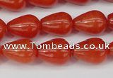 CCN3762 15.5 inches 10*14mm teardrop candy jade beads wholesale