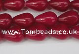 CCN3763 15.5 inches 10*14mm teardrop candy jade beads wholesale