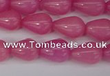CCN3765 15.5 inches 10*14mm teardrop candy jade beads wholesale