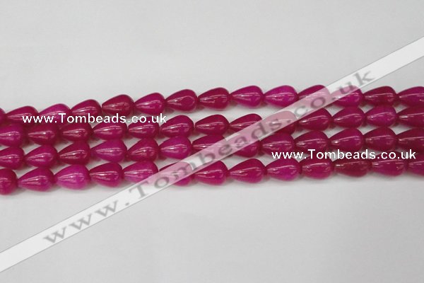 CCN3766 15.5 inches 10*14mm teardrop candy jade beads wholesale