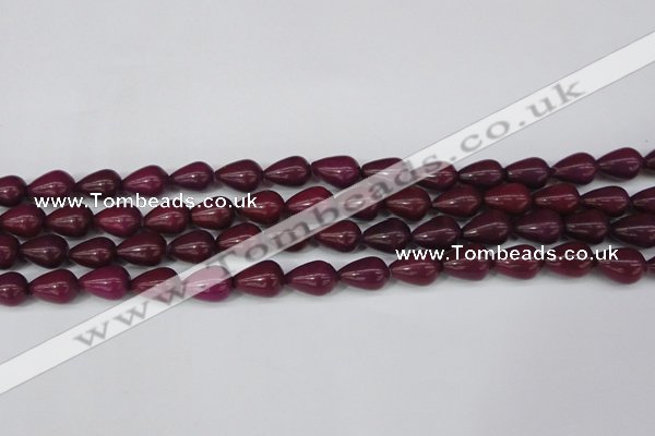 CCN3768 15.5 inches 10*14mm teardrop candy jade beads wholesale