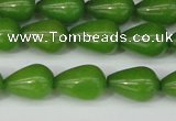 CCN3769 15.5 inches 10*14mm teardrop candy jade beads wholesale