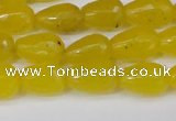 CCN3775 15.5 inches 8*12mm faceted teardrop candy jade beads