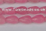 CCN3776 15.5 inches 8*12mm faceted teardrop candy jade beads