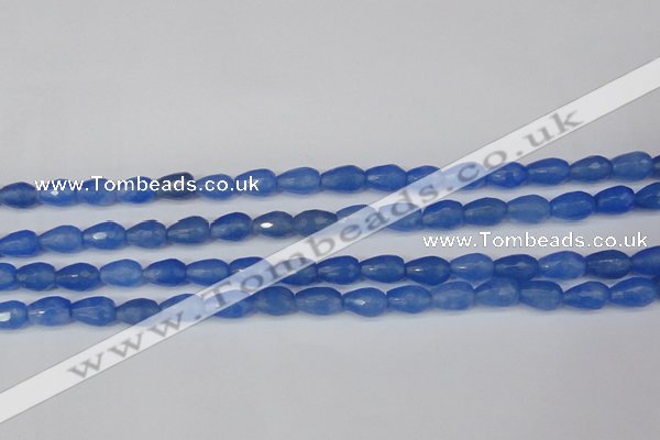 CCN3782 15.5 inches 8*12mm faceted teardrop candy jade beads