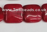 CCN3804 15.5 inches 20*20mm square candy jade beads wholesale