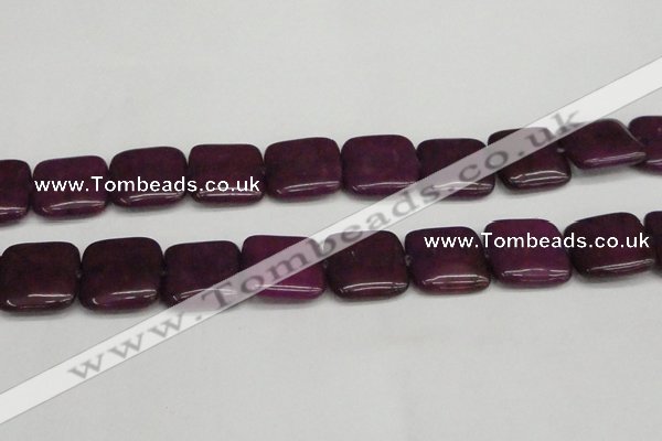 CCN3806 15.5 inches 20*20mm square candy jade beads wholesale