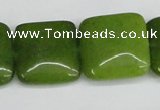 CCN3808 15.5 inches 20*20mm square candy jade beads wholesale