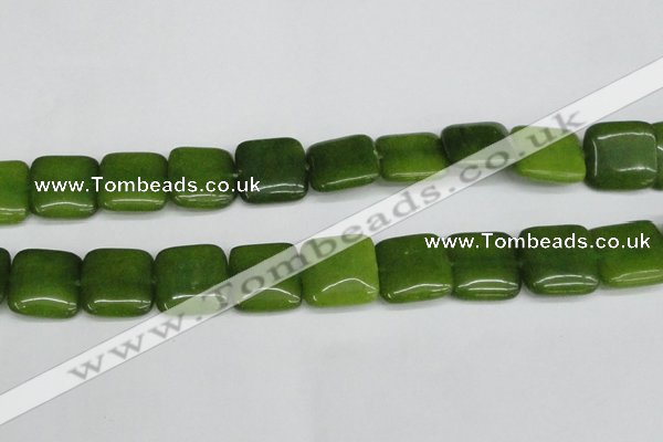 CCN3808 15.5 inches 20*20mm square candy jade beads wholesale