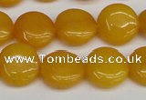 CCN3815 15.5 inches 14mm flat round candy jade beads wholesale