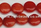 CCN3817 15.5 inches 14mm flat round candy jade beads wholesale