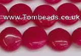 CCN3819 15.5 inches 14mm flat round candy jade beads wholesale