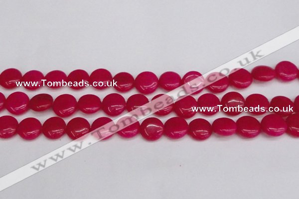 CCN3819 15.5 inches 14mm flat round candy jade beads wholesale