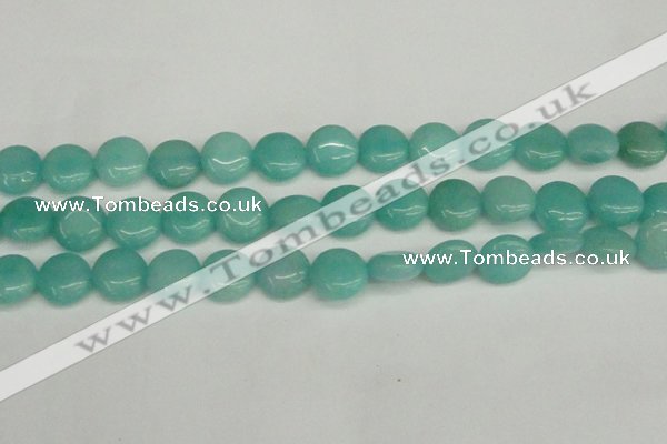 CCN3822 15.5 inches 14mm flat round candy jade beads wholesale