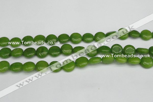 CCN3823 15.5 inches 14mm flat round candy jade beads wholesale