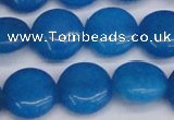 CCN3825 15.5 inches 14mm flat round candy jade beads wholesale