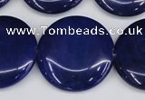 CCN3847 15.5 inches 30mm flat round candy jade beads wholesale