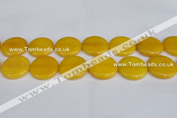 CCN3850 15.5 inches 35mm flat round candy jade beads wholesale