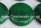 CCN3857 15.5 inches 35mm flat round candy jade beads wholesale