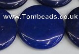 CCN3859 15.5 inches 35mm flat round candy jade beads wholesale