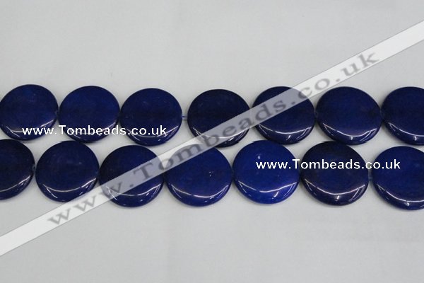 CCN3859 15.5 inches 35mm flat round candy jade beads wholesale