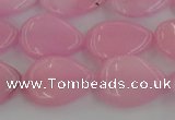 CCN3860 15.5 inches 13*18mm flat teardrop candy jade beads