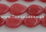 CCN3861 15.5 inches 13*18mm flat teardrop candy jade beads