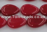 CCN3864 15.5 inches 13*18mm flat teardrop candy jade beads